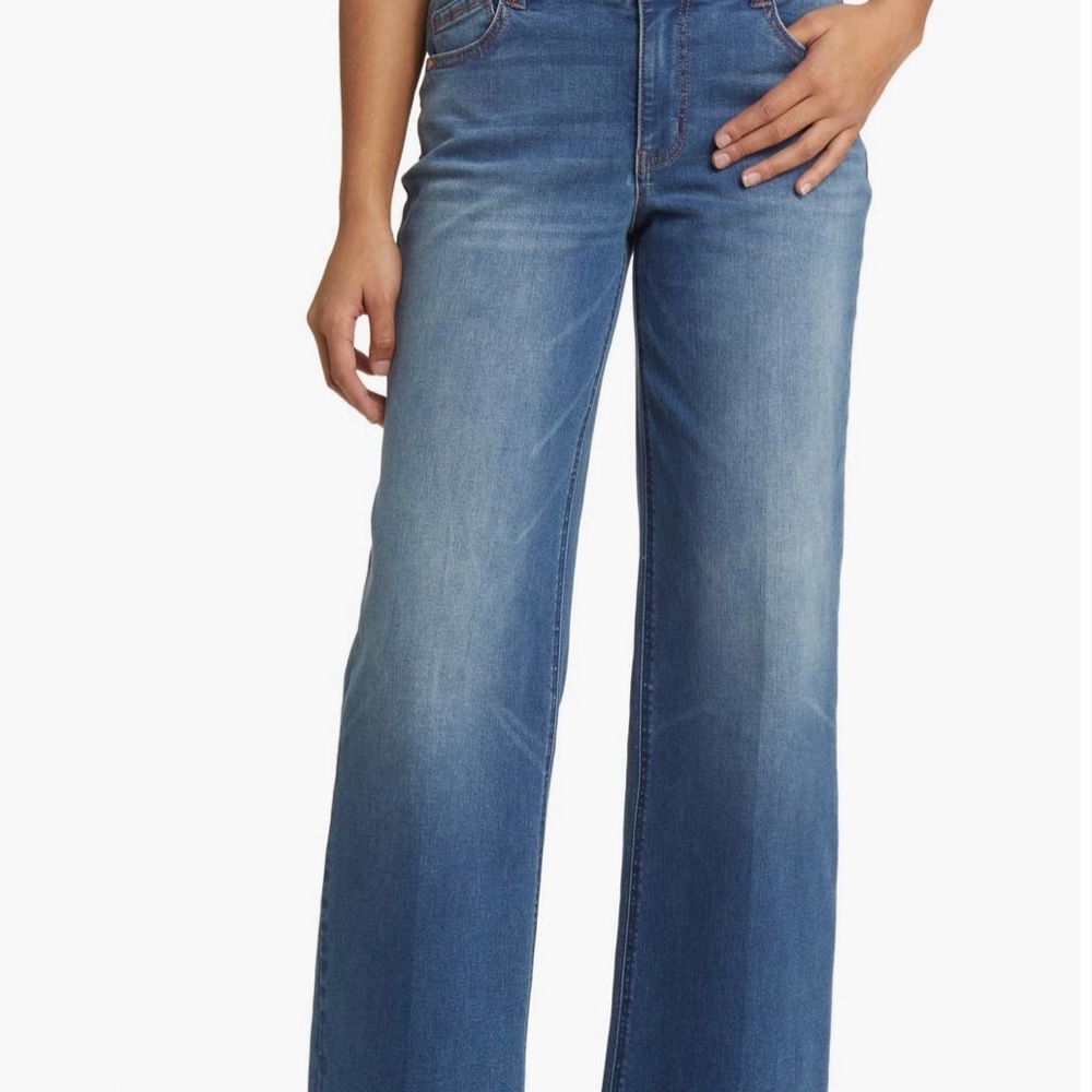 Wit & Wisdom Blue Flare Wide Leg Jeans